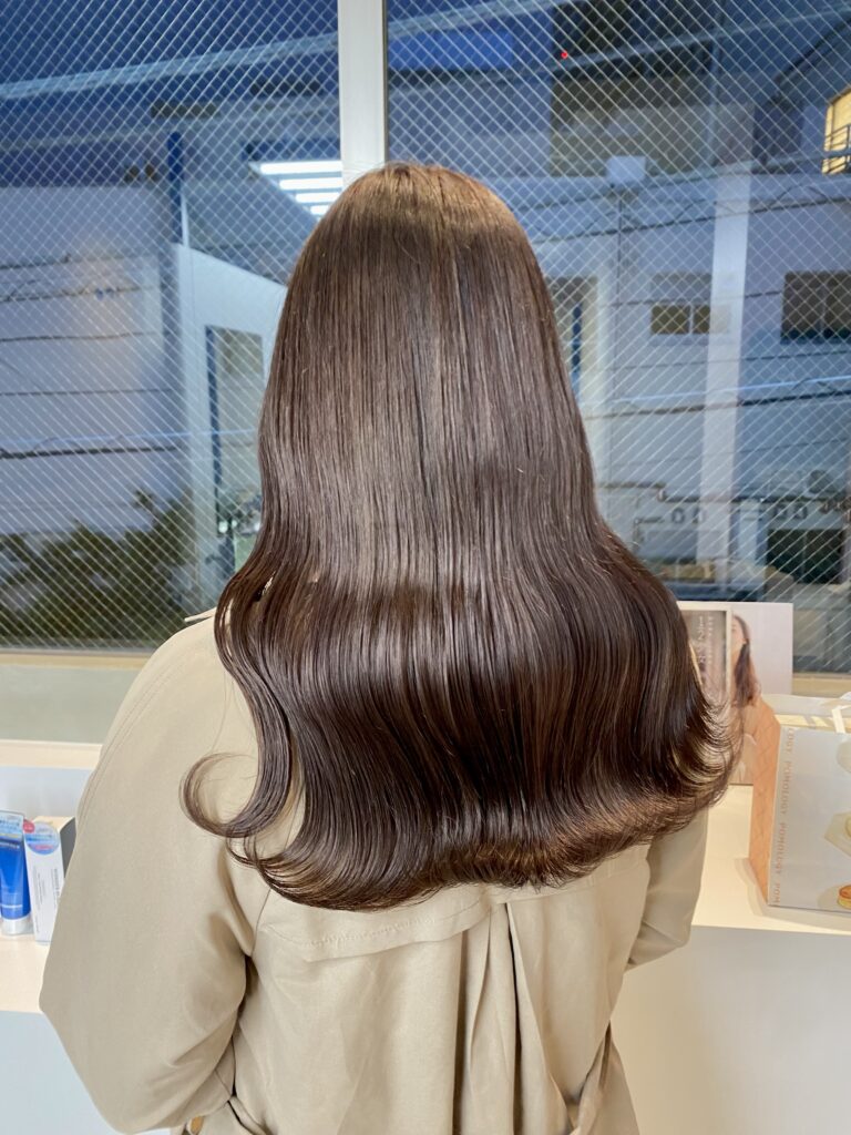 絹女プロコテ 左右対称の艶感