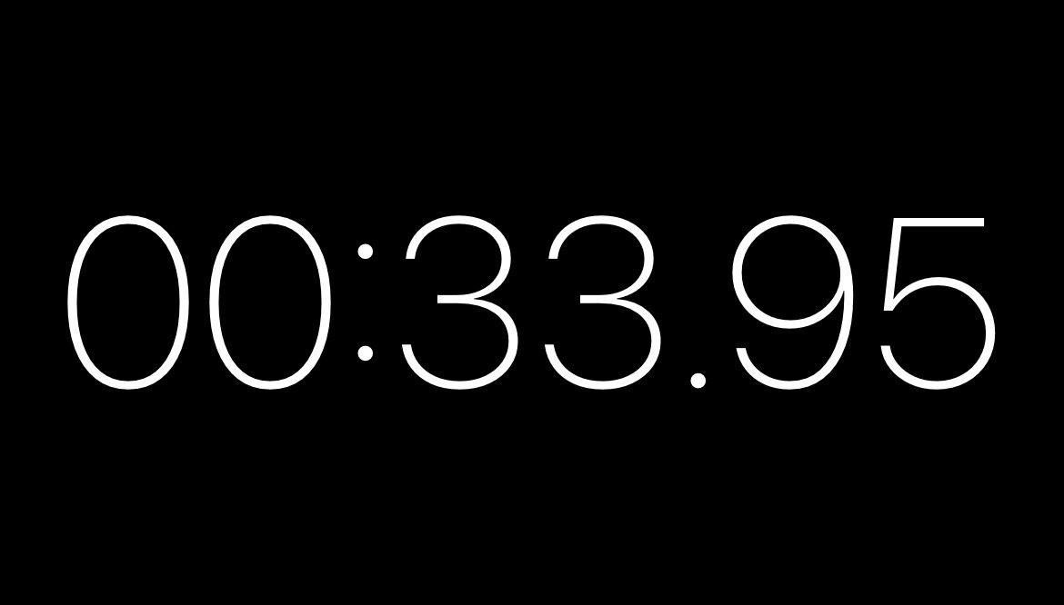 リファが180℃に到達するまで33.95秒（ストップウォッチ実測）
