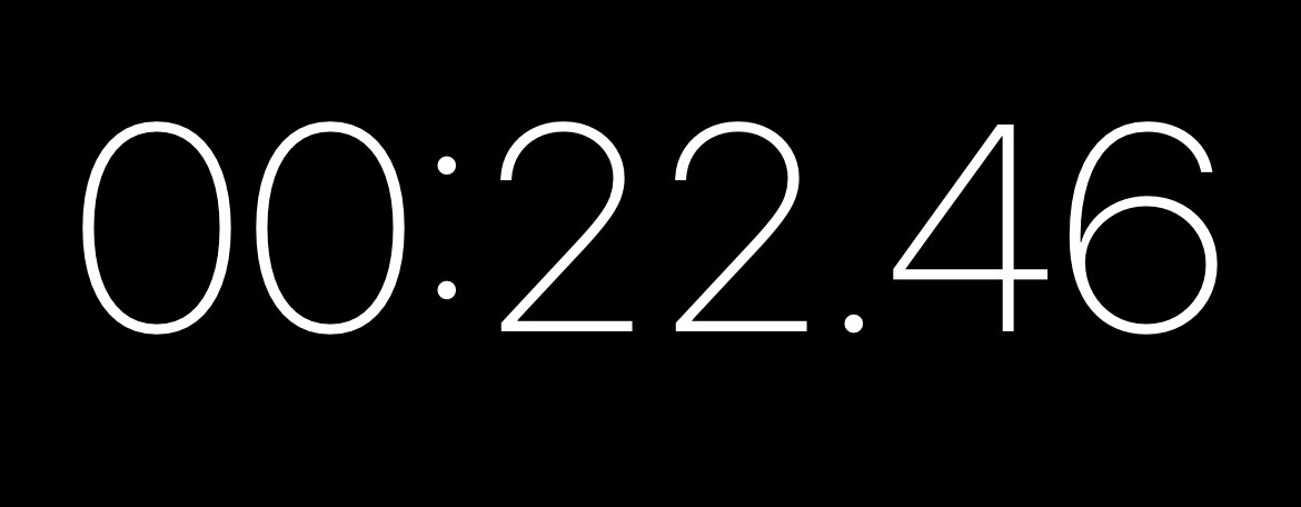 絹女プロが180℃に到達するまで22.46秒（ストップウォッチ実測）